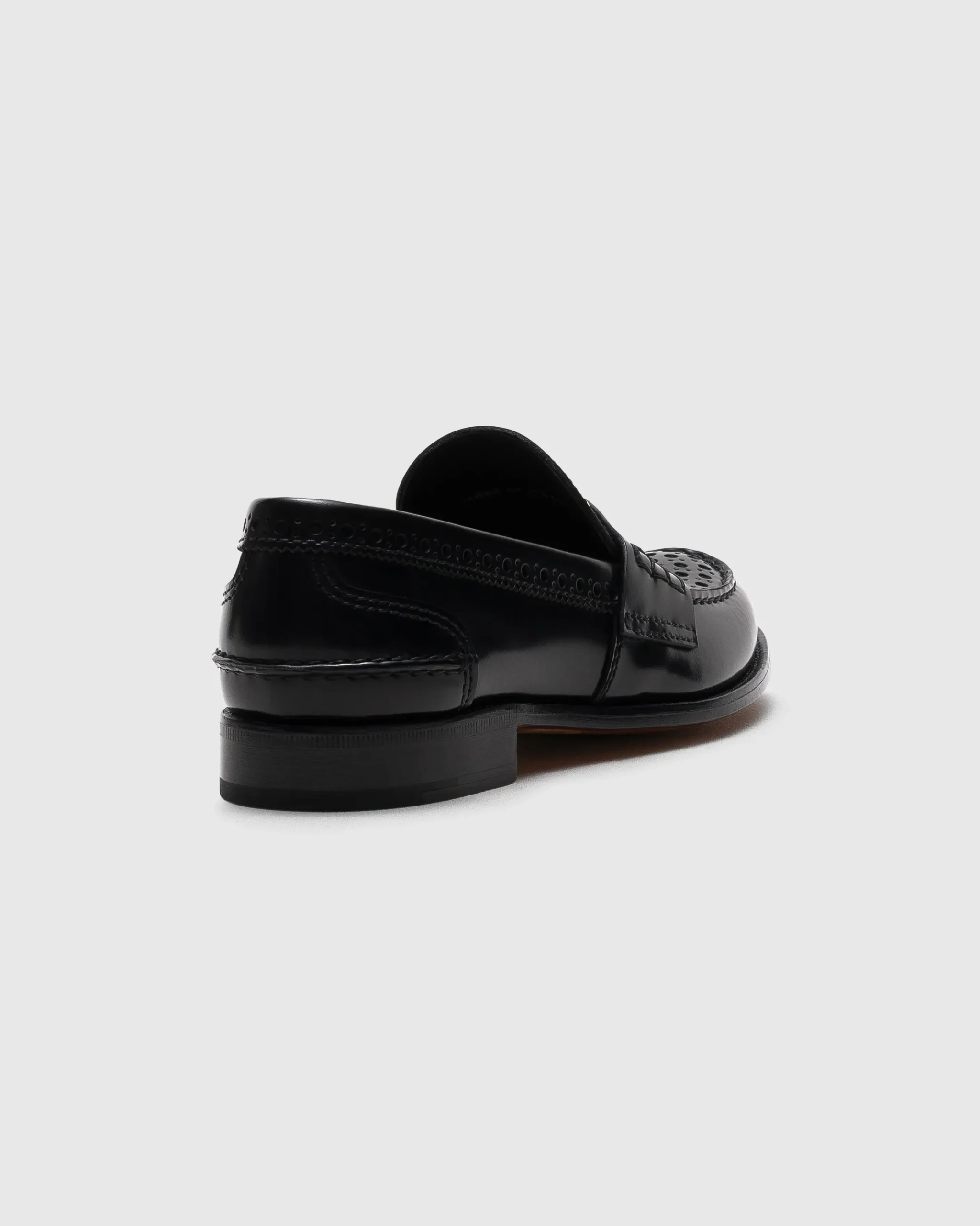 Robin - Polished Fumé Leather Loafer Brogue
