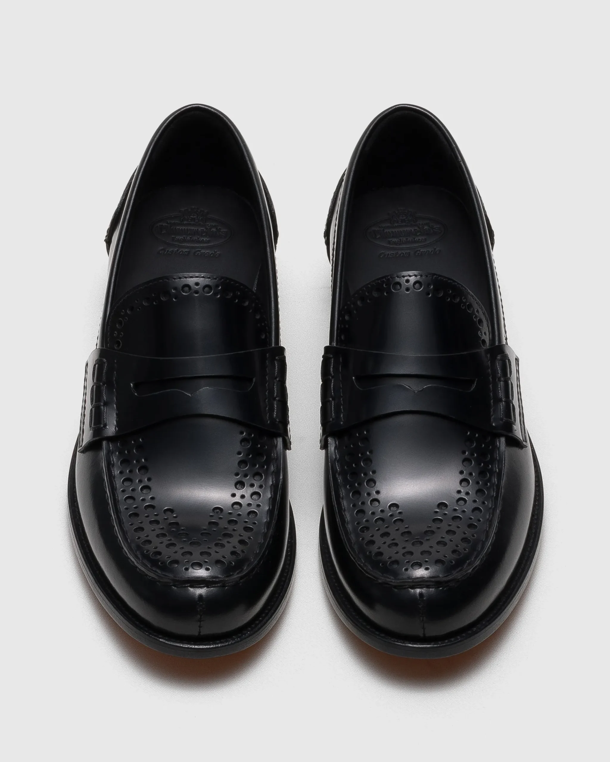 Robin - Polished Fumé Leather Loafer Brogue