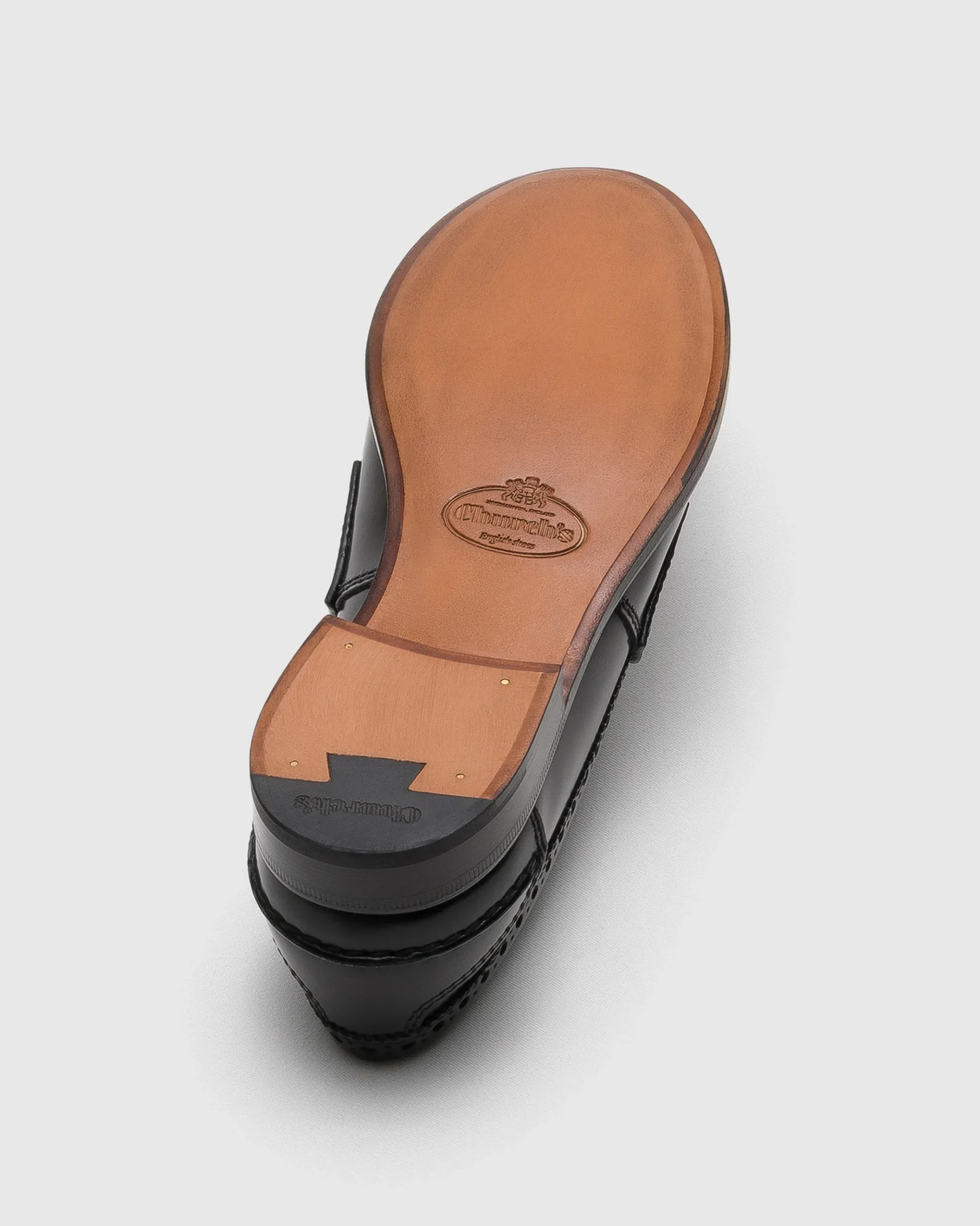 Robin - Polished Fumé Leather Loafer Brogue