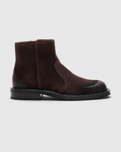 Rosie Met - Suede Boot with Antique Finish