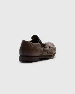 Shanghai - Antiqued Leather and Wool Monk Strap