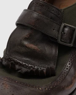 Shanghai - Calfskin and Canvas Monk Strap