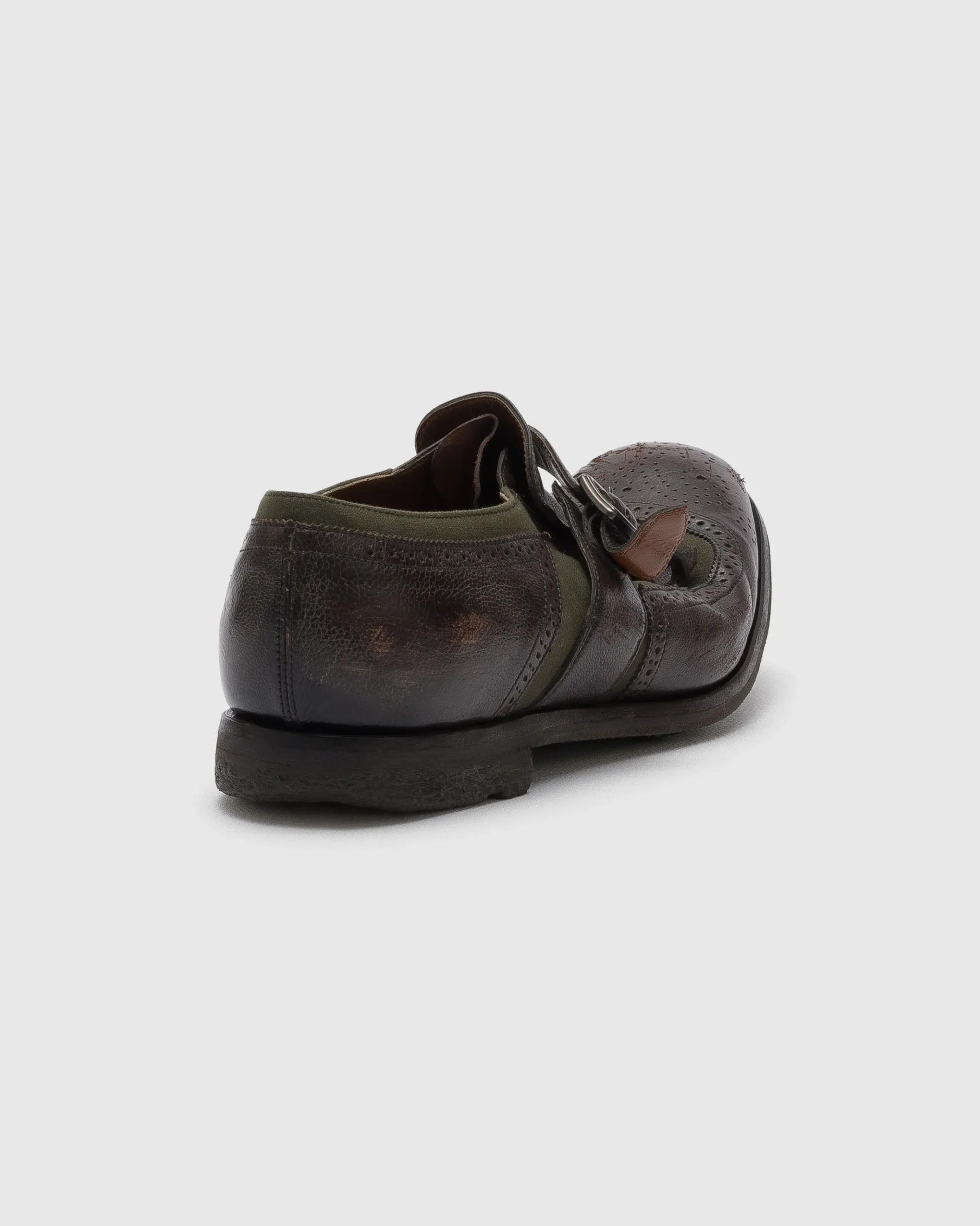 Shanghai - Calfskin and Canvas Monk Strap