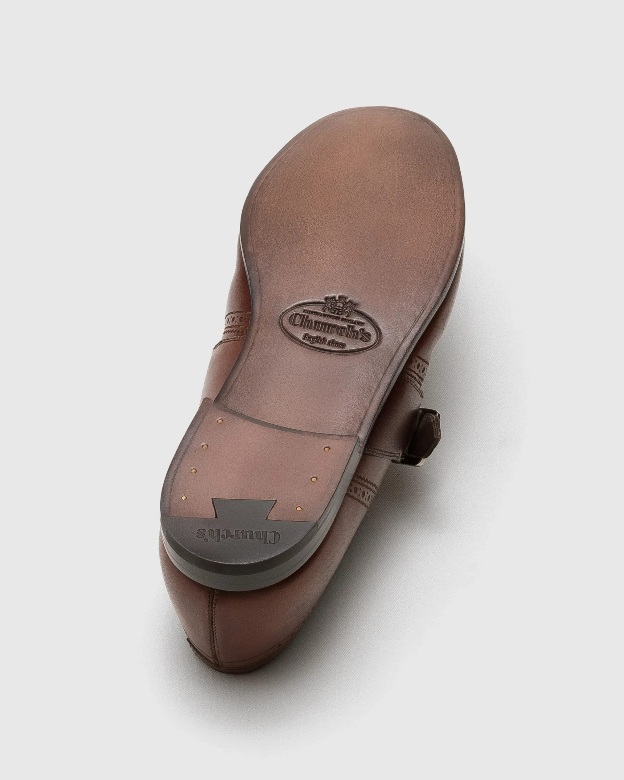 Shanghai Laser - Antiqued Calfskin Monk Strap