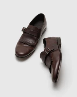 Shanghai Laser - Antiqued Calfskin Monk Strap