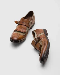 Shanghai 150Th Anniversary - Monk Straps in calfskin and fabric