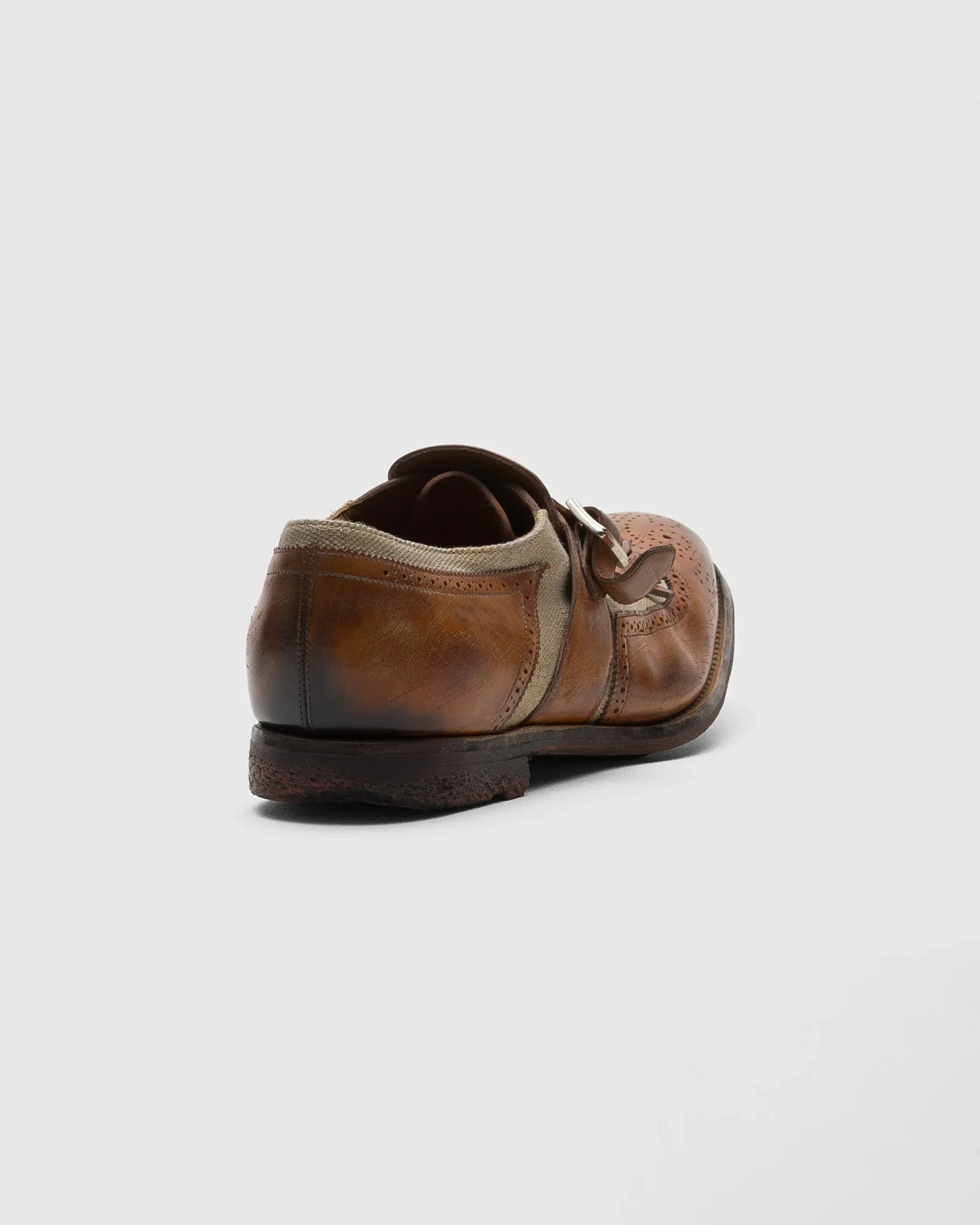 Shanghai 150Th Anniversary - Monk Straps in calfskin and fabric