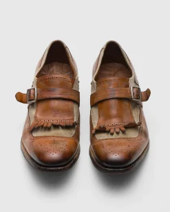 Shanghai 150Th Anniversary - Monk Straps in calfskin and fabric