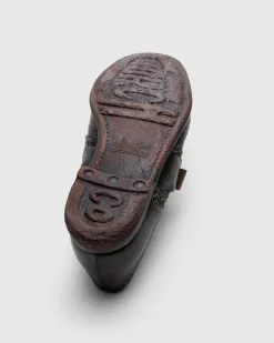Shanghai W - Antiqued Leather and Wool Monk Strap