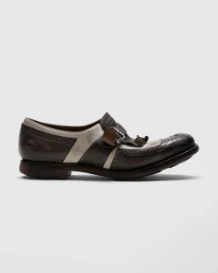 Shanghai W - Glacé calf and Nubuck Monk Strap