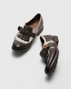 Shanghai W - Glacé calf and Nubuck Monk Strap