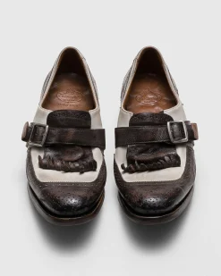 Shanghai W - Glacé calf and Nubuck Monk Strap
