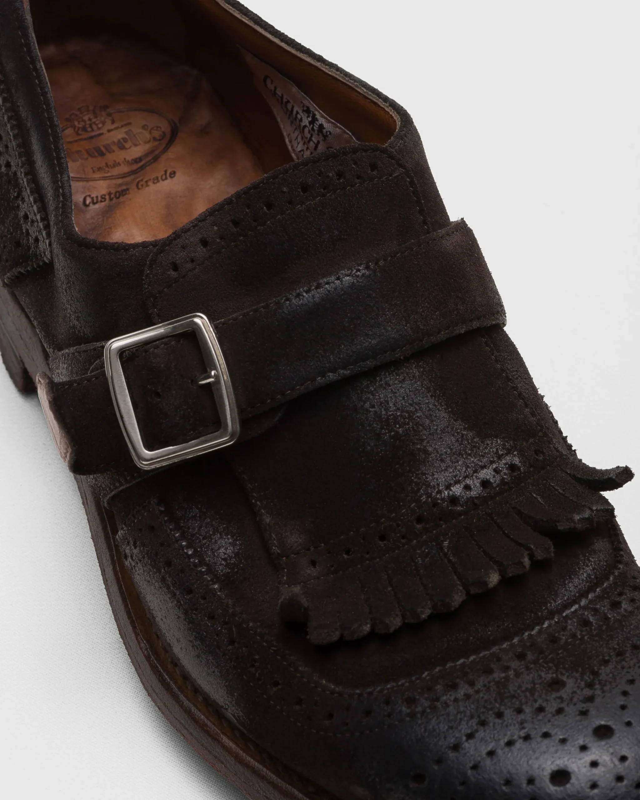 Shanghai W - Vintage Suede Monk Strap