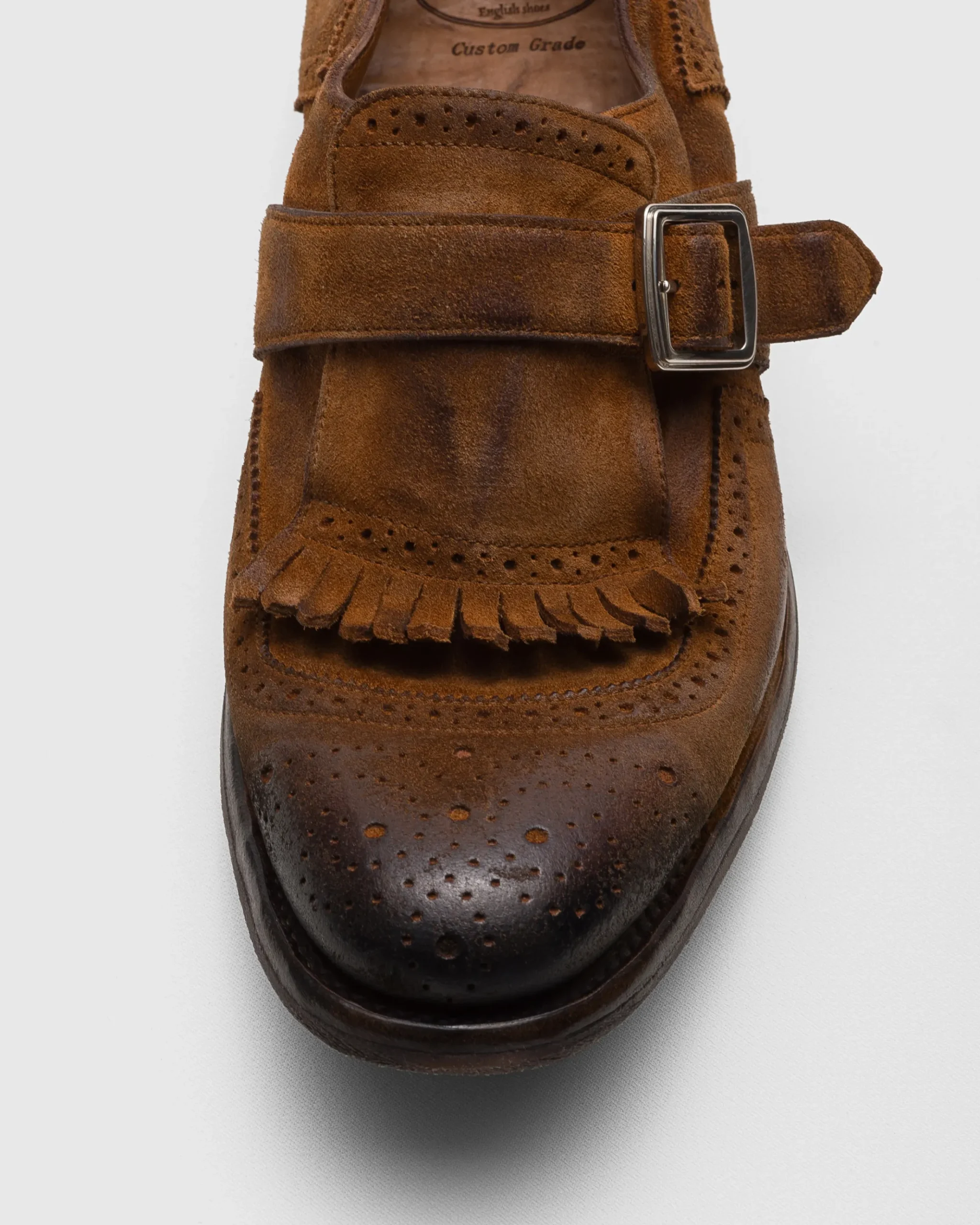 Shanghai W - Vintage Suede Monk Strap