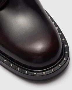 Shannon Met - Polished Fumé Leather Derby