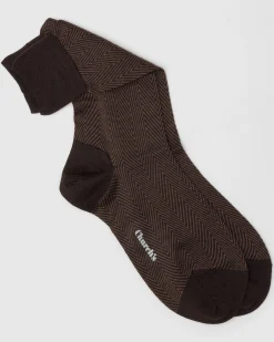 Socks with a herringbone pattern - Herringbone Wool Socks