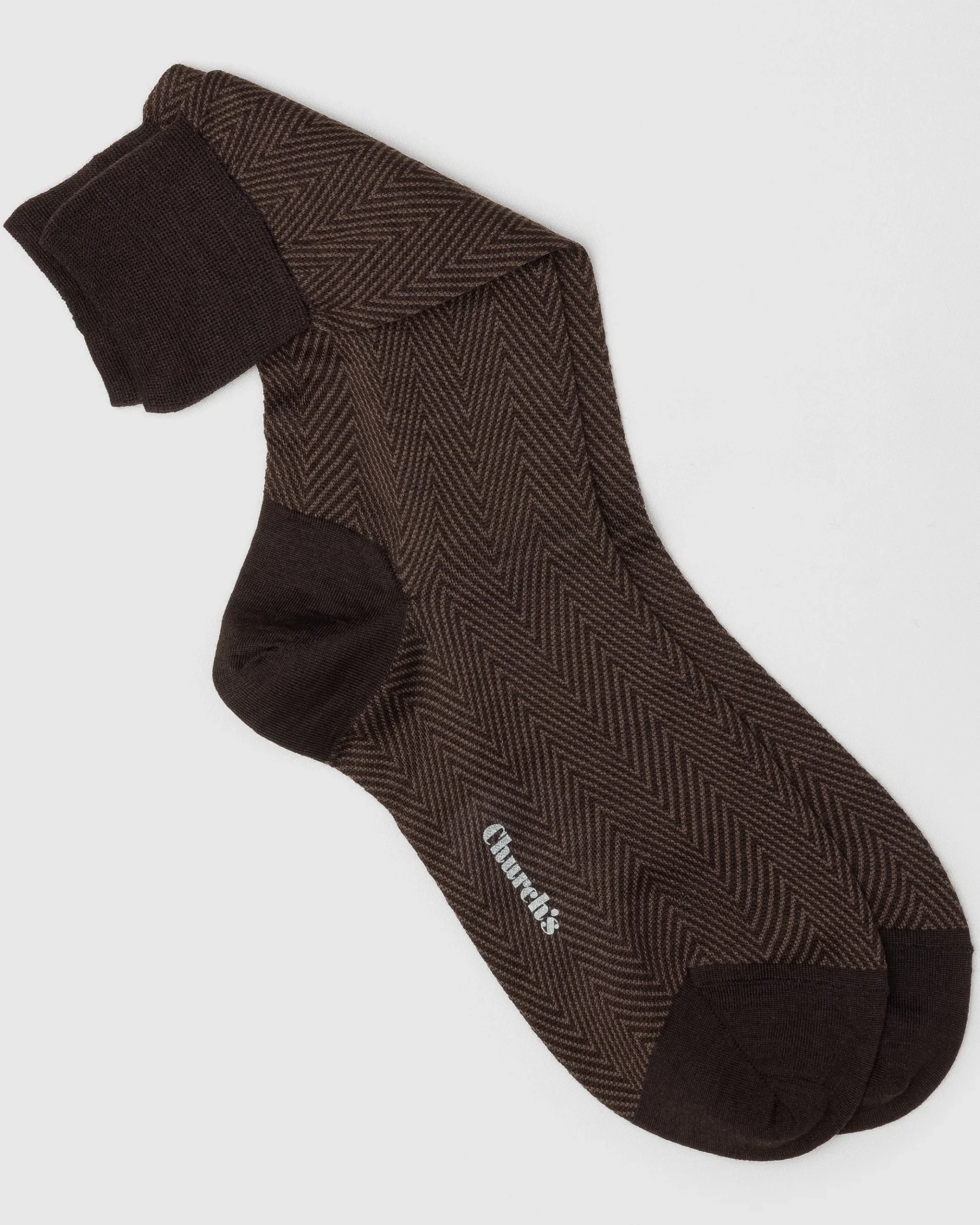 Socks with a herringbone pattern - Herringbone Wool Socks