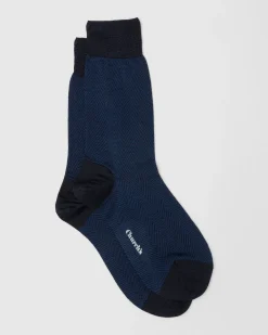 Socks with a herringbone pattern - Herringbone Wool Socks