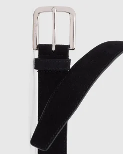 Square Buckle Belt - Castoro Suede
