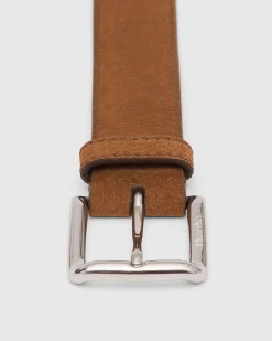 Square Buckle Belt - Castoro Suede