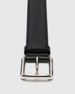 Square Buckle Belt - Deer Print Calfskin Belt