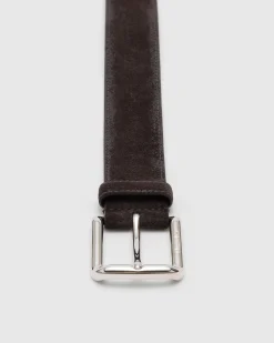 Square Buckle Belt - Suede Belt