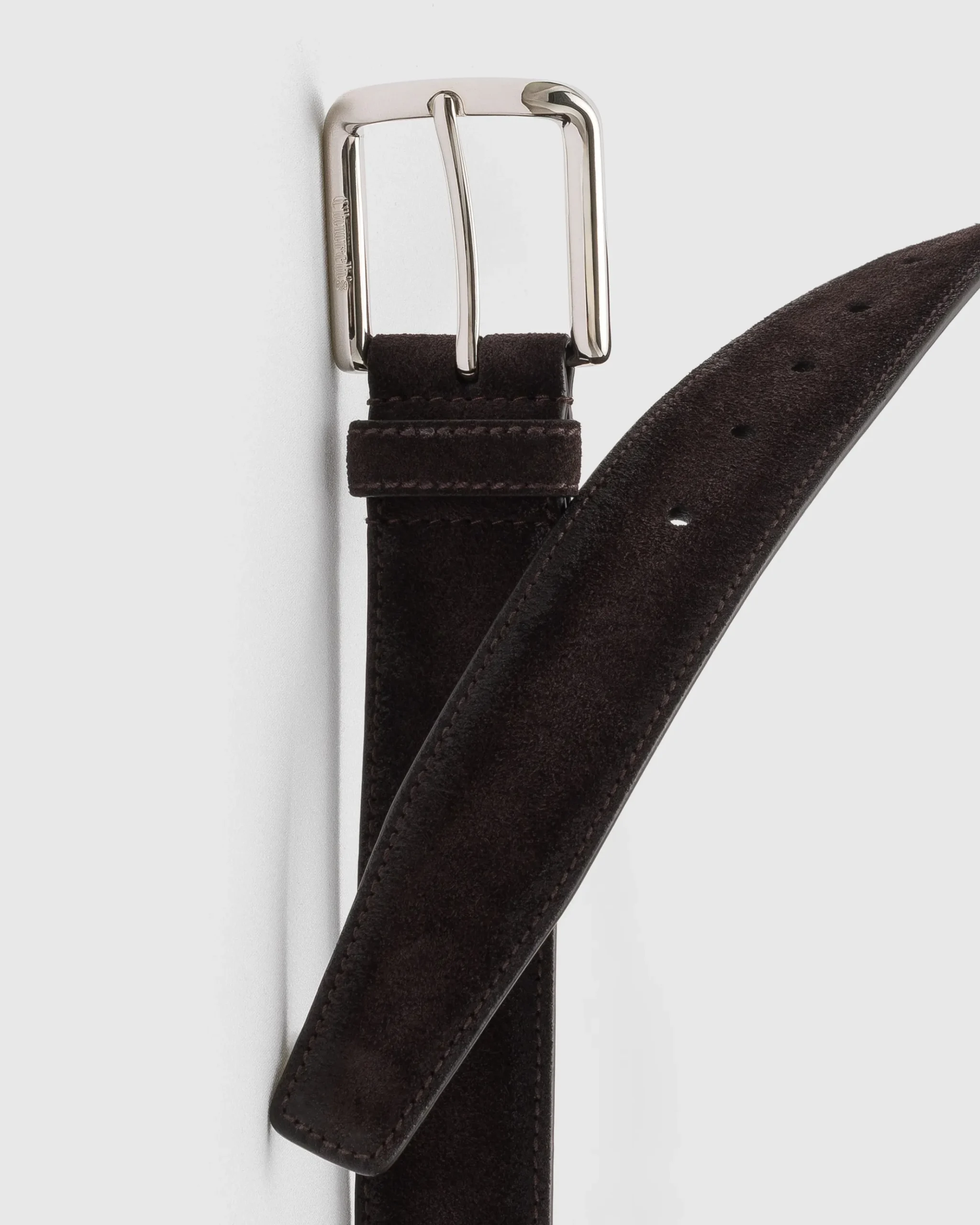 Square Buckle Belt - Suede Belt