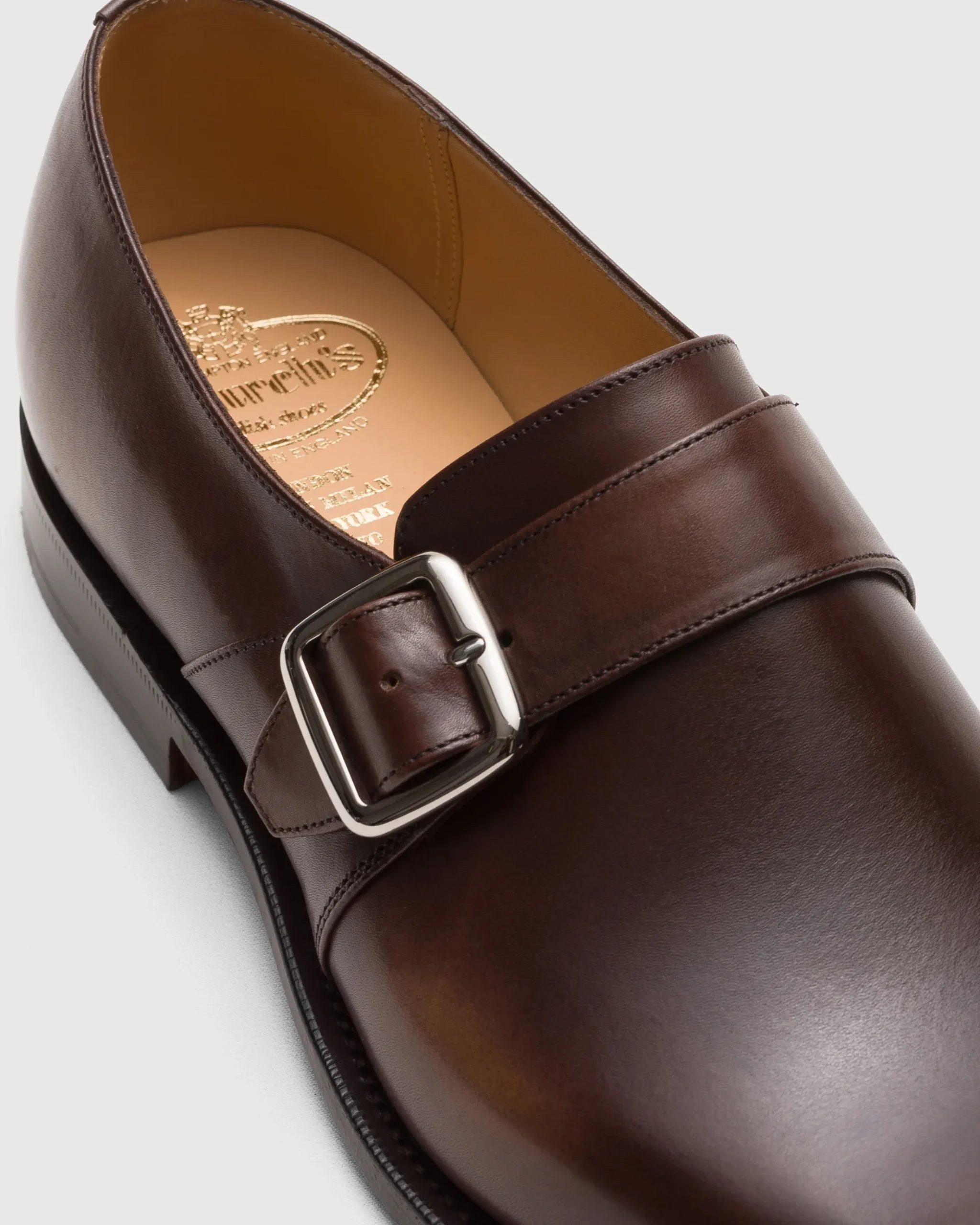 Westbury - Bleached Calfskin Monk Strap