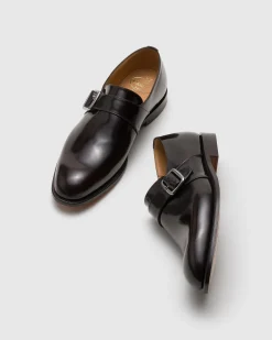 Westbury - Polished Fumé Leather Monk Strap
