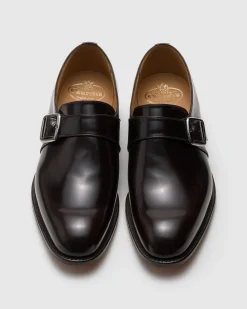 Westbury - Polished Fumé Leather Monk Strap
